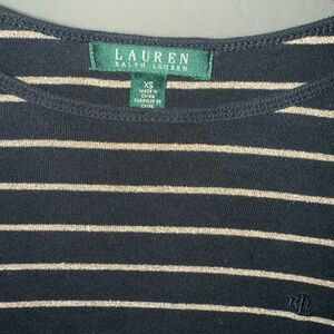 Lauren Ralph Lauren black and gold Striped Top